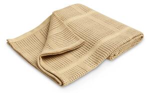 Sensillo Dětská pletená bavlněná deka lulu béžová