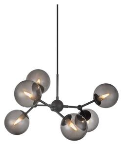 Halo Design 738823 - Lustr na lanku ATOM 6xG9/28W/230V pr. 57 cm černá/k. černá