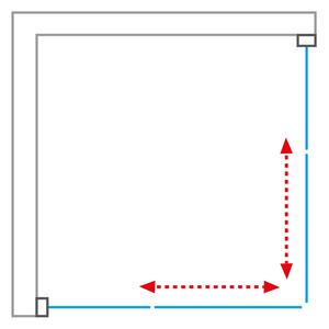 Čtvercový sprchový kout OBS2 Varianta: rozměry: 80x80 cm, kód produktu: OBS2_80x80 - 4000703, profily: brillant, výplň: transparent