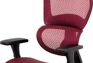 Autronic Kancelářská židle, synchronní mech., červená MESH, kovový kříž