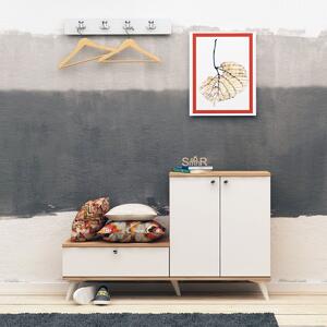 Hanah Home Předsíňová stěna Eva dub/bílá