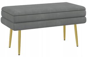 Čalouněná lavice Homcom 838-438V00CG šedá 79,5x37,5x43 cm
