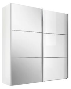 ŠATNÍ SKŘÍŇ SE ZRCADLEM, bílá, 167/222/68 cm Moderano - Šatní skříně