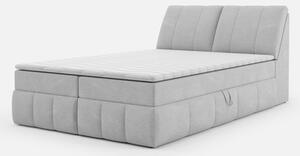 Šedá postel boxspring LORENZO HR 140x200 cm
