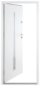 Vchodové dveře bílé 100 x 200 cm hliník