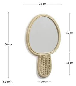 Ratanové nástěnné zrcadlo Kave Home Nauze 50 x 34 cm