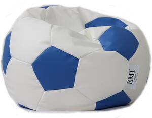 Sedací vak fotbalový míč malý bílo-modrý EMI