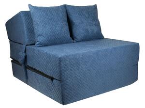 Rozkládací křeslo - matrace pro hosty Comfort tmavě modré 70x200x15 cm