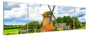 Obraz větrného mlýna (170x50cm)