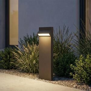 Arcchio LED osvětlení cesty Vonar, výška 50 cm, antracitová, Hliník / šedá / zinek, Hliník, Moderní