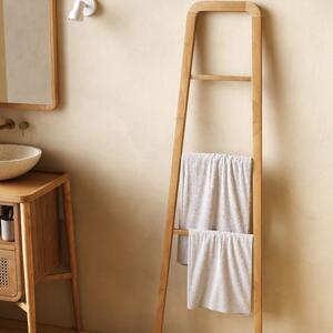Teakový koupelnový žebřík na ručníky Kave Home Uliana 160 x 50 cm