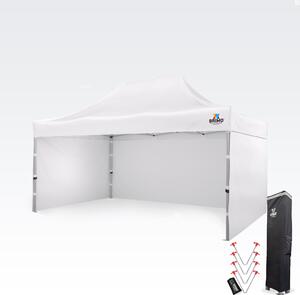 BRIMO Nůžkový stan 3x4,5m - s 3 stěnami - Bílá P. Alu