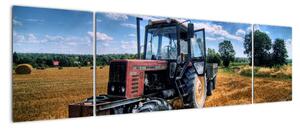 Obraz traktoru v poli (170x50cm)