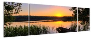 Obrázek jezera se západem slunce (170x50cm)