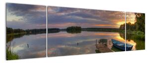 Obrázek jezera se západem slunce (170x50cm)