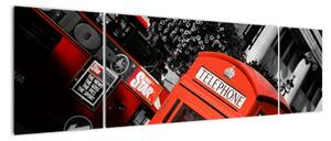 Londýnská telefonní budka - moderní obrazy (170x50cm)