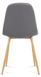 Jídelní židle v kombinaci šedá látka a ekokůže CT-391 GREY2
