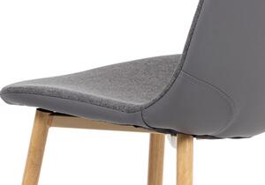 Jídelní židle v kombinaci šedá látka a ekokůže CT-391 GREY2