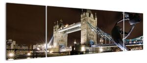 Noční Tower Bridge - obraz (170x50cm)