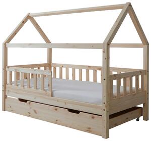 DĚTSKÁ POSTEL SE STŘÍŠKOU, 80/160 cm, přírodní barvy MID.YOU - Online Only dětské postele, Online Only
