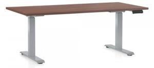 Výškově nastavitelný stůl OfficeTech D, 160 x 80 cm, šedá podnož