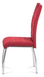 Jídelní sestava, stůl 80x80 + 4 židle v červené barvě, DN009
