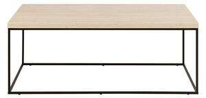 Béžový konferenční stolek s deskou v dekoru mramoru 55x110 cm Barossa – Actona