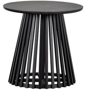 Hoorns Černý borovicový odkládací stolek Tasset 50 cm