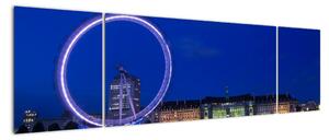 Noční Londýnské oko - obrazy (170x50cm)