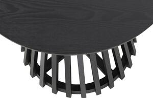 Hoorns Černý borovicový odkládací stolek Tasset 50 cm