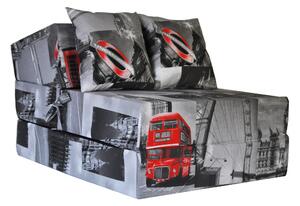 Rozkládací křeslo - matrace pro hosty London underground 70x200x15 cm