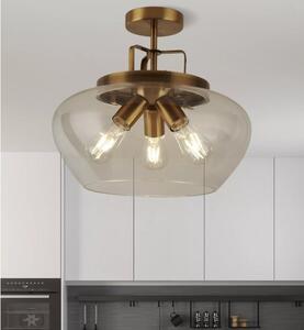 Searchlight 8973-3BZ Stropní lustr BOULE BRONZ čiré sklo