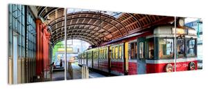 Obraz vlakového nádraží (170x50cm)