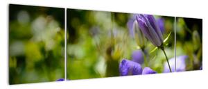 Modrá květina - obraz (170x50cm)