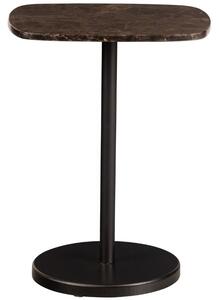 Hoorns Hnědý mramorový odkládací stolek Foana 40 x 28 cm