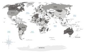 Tapeta černobílá mapa s modrým kontrastem