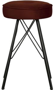 Hoorns Cihlově červená sametová stolička Isabel 33 cm