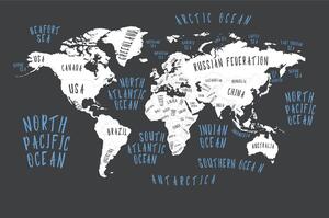 Tapeta mapa světa v moderním provedení