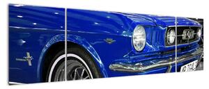 Modré auto - obraz (170x50cm)