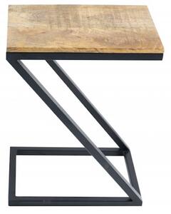 Butler příruční stolek bledě hnědý 30 cm
