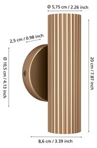Eglo 902034 - Nástěnné svítidlo PORTILLO 2xGU10/5W/230V zlatá