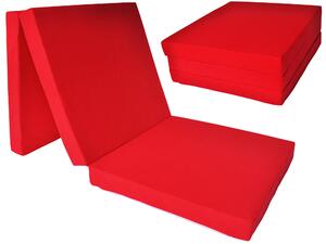 Skládací matrace pro hosty Fun 70x195x8 cm červená
