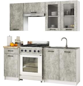 Kuchyňská sestava 180 cm Ozara C (beton). Akce -10%