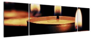 Hořící svíčky - obraz (170x50cm)