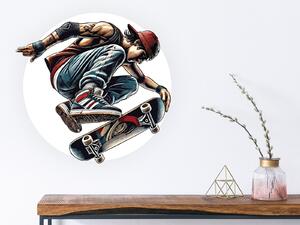 Skateboardista samolepka na zeď arch 45 x 44 cm