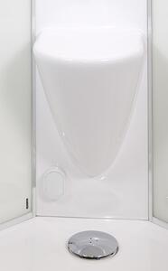 BRILIANT 90 x 90 cm - Parní sprchový box model 8 čiré sklo
