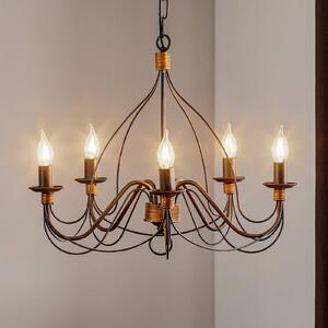 Lustr Fiamma Marrone 5žárovkový bez stínidel na lampu