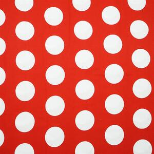 Látka metráž 100% bavlna delux Dots červená: 1 metr
