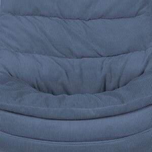 Modré manšestrové otočné lounge křeslo DUTCHBONE VINCE