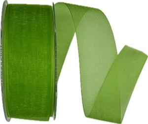 Stuha organzová BEAUTY ORGANDY GREEN zelená 40mm x 50m A (4,-Kč/m)